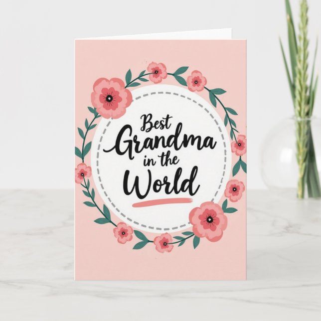 Tarjeta de amor de dulce abuela (Anverso)