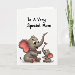 Tarjeta de amor de elefante con lunares