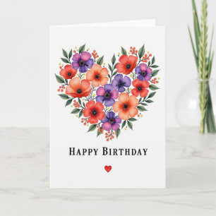 Tarjeta de amor de floración rayada