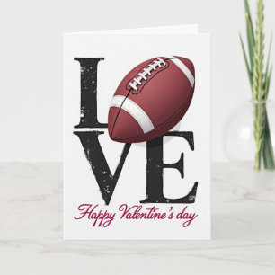 Tarjeta de amor de fútbol americano