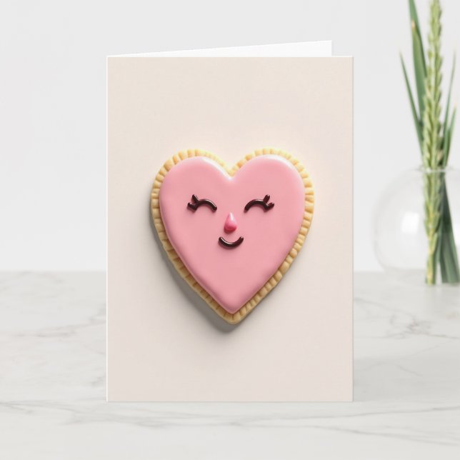 Tarjeta de Amor de Galleta Corazón Dulce (Anverso)