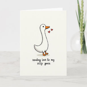 Tarjeta de Amor de Ganso Tonto
