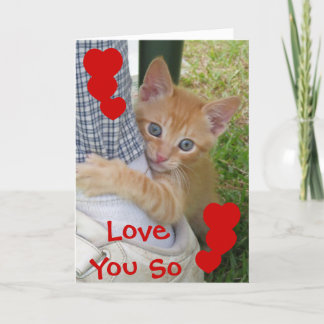 Tarjeta de amor de gatito Dax
