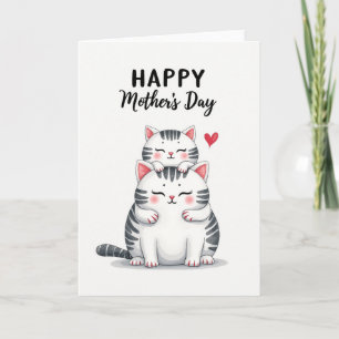 Tarjeta de amor de gatito rayado