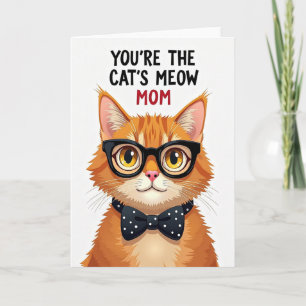 Tarjeta de amor de gato de lunares