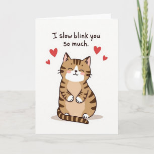 Tarjeta de Amor de Gato Lento Parpadeo