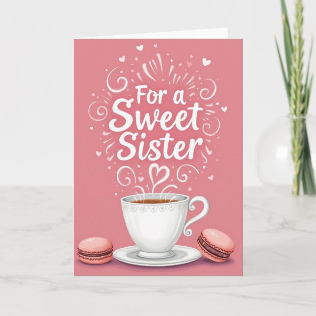 Tarjeta de amor de hermana dulce (Anverso)