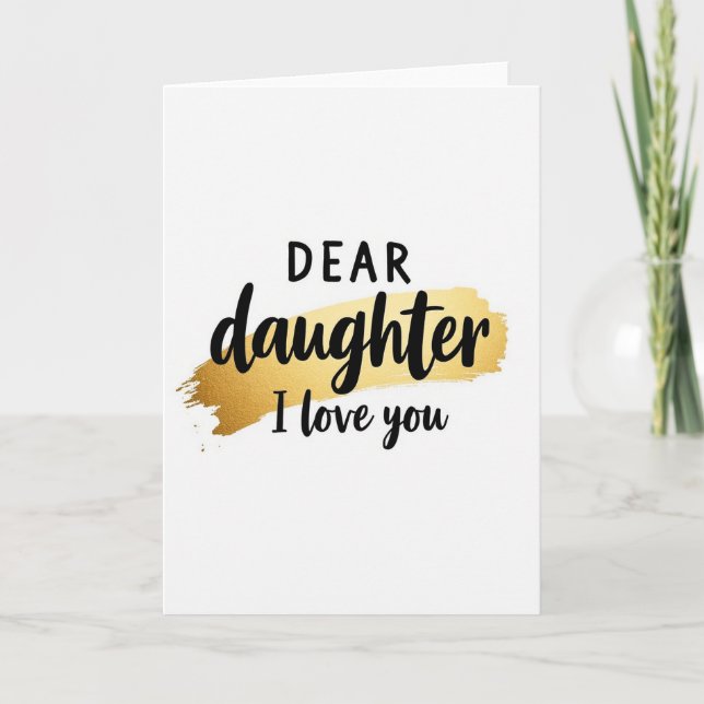 Tarjeta de amor de hija sincero (Anverso)