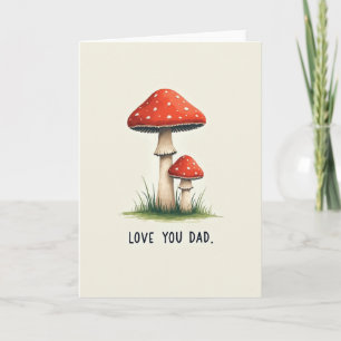 Tarjeta de amor de hongos para papá