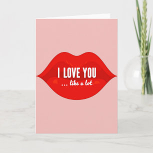 Tarjeta de Amor de Labios Rojos