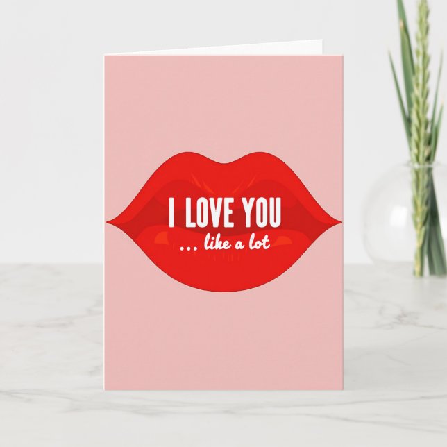 Tarjeta de Amor de Labios Rojos (Anverso)