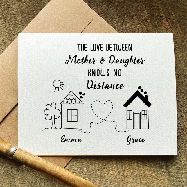 Tarjeta de amor de larga distancia para la madre (Daughter Long Distance Love Card for Mother)