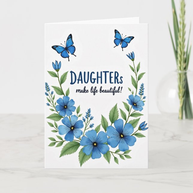 Tarjeta de Amor de las Hijas en Flor (Anverso)