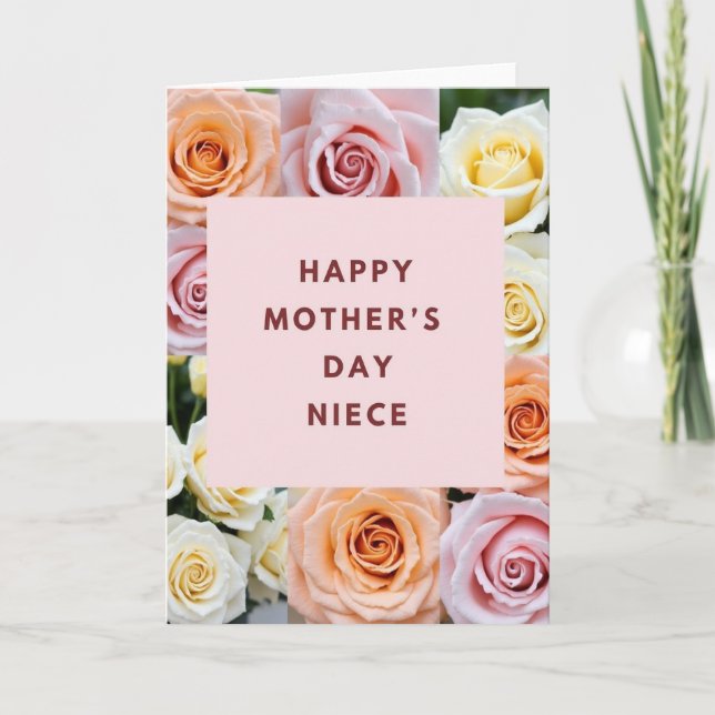 Tarjeta de Amor de las Madres de Cuarzo Rosa (Anverso)