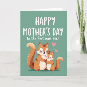 Tarjeta de amor de las madres de terracota