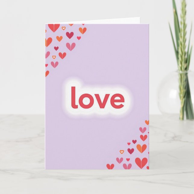 Tarjeta de amor de lavanda (Anverso)