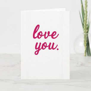 Tarjeta de amor de letra romántica