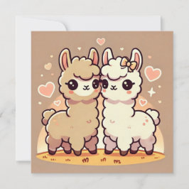 Tarjeta de amor de Llama