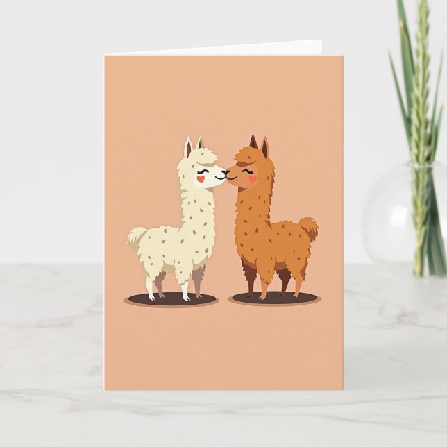 Tarjeta de amor de llama manchada simple (Anverso)