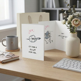 Tarjeta de Amor de Lucha de Almohadas Divertida –