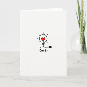 Tarjeta de amor de luz del corazón