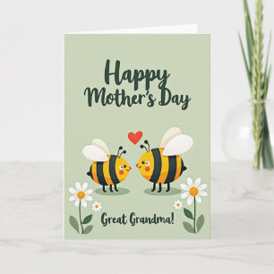 Tarjeta de amor de madre criatura rayada