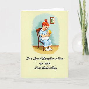 Tarjeta de amor de madre de pelo rojo