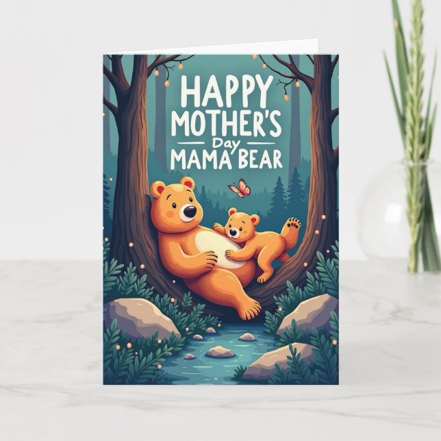 Tarjeta de amor de madre del bosque (Anverso)