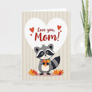 Tarjeta de amor de madre dulce otoño