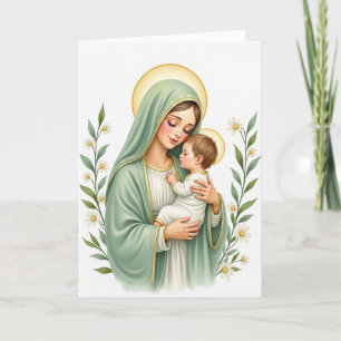 Tarjeta de amor de madre e hijo