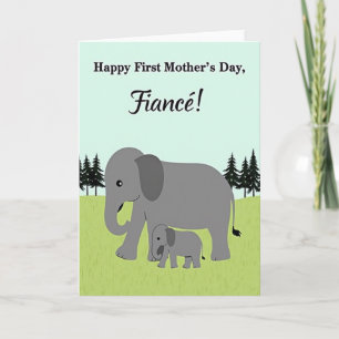 Tarjeta de amor de madre elefante