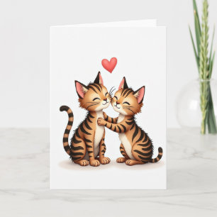 Tarjeta de amor de madre gatito dulce