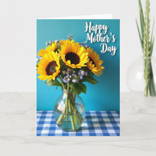 Tarjeta de amor de madres amarillo cálido