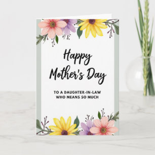 Tarjeta de amor de madres con acuarela