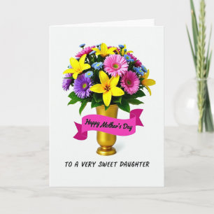 Tarjeta de amor de madres con bandera magenta
