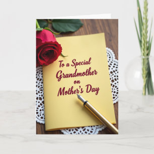 Tarjeta de Amor de Madres con Bolígrafo de Oro