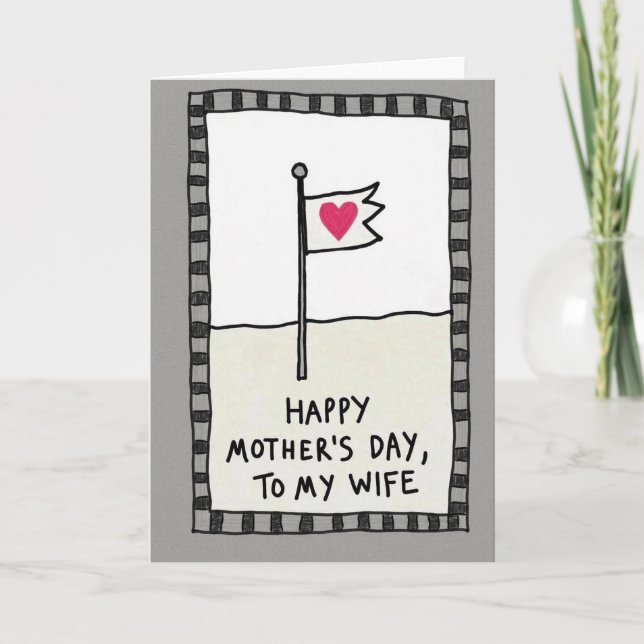 Tarjeta de amor de madres dibujada a mano (Anverso)