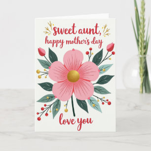 Tarjeta de Amor de Madres Flor de Oro