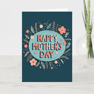 Tarjeta de amor de madres tono melocotón