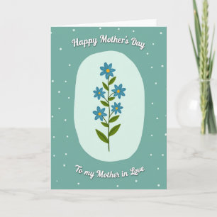 Tarjeta de amor de madres verde menta