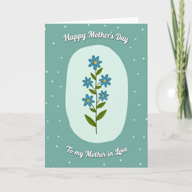 Tarjeta de amor de madres verde menta (Anverso)