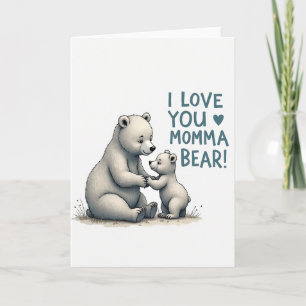 Tarjeta de amor de Mamá Osa Dulce