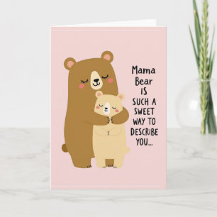 Tarjeta de amor de Mamá Oso Dulce