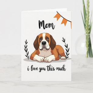 Tarjeta de amor de mamá perra Chevron