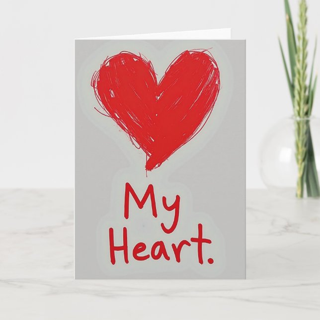Tarjeta de amor de mi corazón (Anverso)