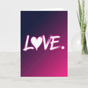Tarjeta de amor de neón simple