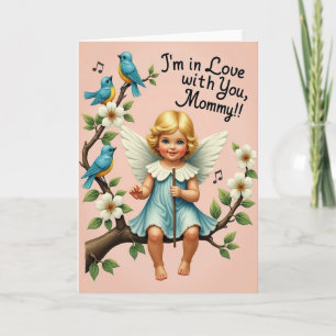 Tarjeta de amor de niño ángel