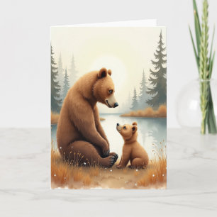 Tarjeta de amor de padres de la hora dorada