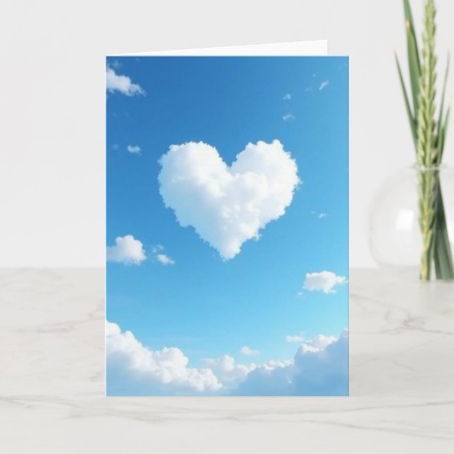 Tarjeta de amor de paisaje de nubes conmovedor (Anverso)