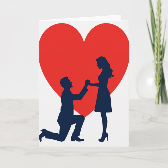 Tarjeta de amor de papel de aluminio rojo de propu (Anverso)